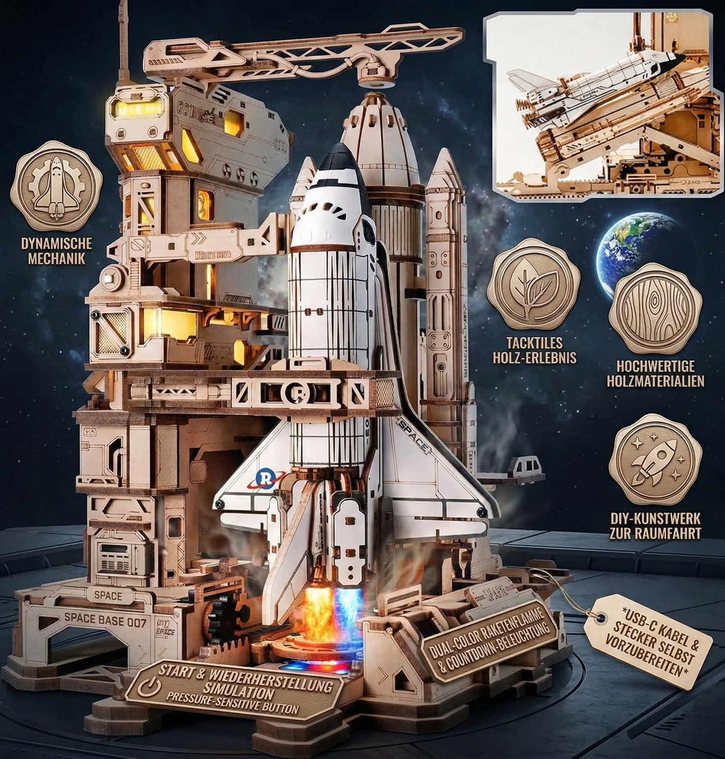 Raumfähre - Modellbausatz zum Basteln